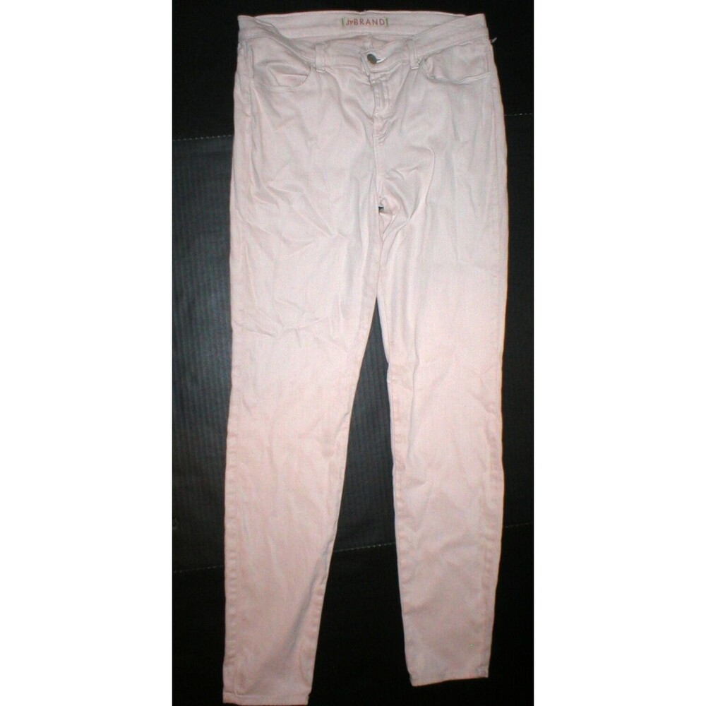 New $195 J Brand Jeans Super Skinny Nude Mid Womens Pale Pink Pastel Romantic 30